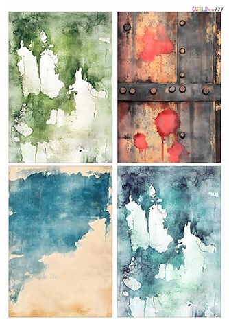 Forskellige farvede baggrunde Castello papir A4